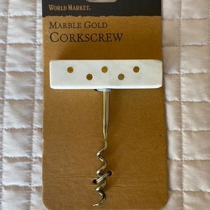 World Market Marble Corkscrew -NWT